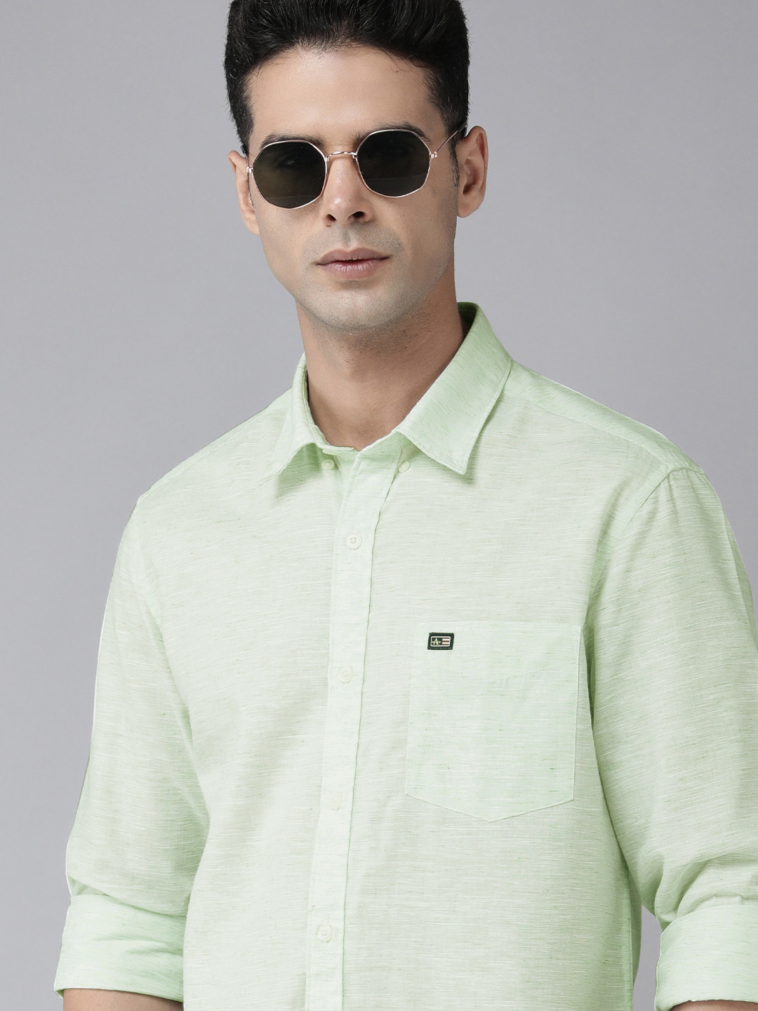 

Arrow Sport Men Green Manhattan Slim Fit Solid Casual Shirt