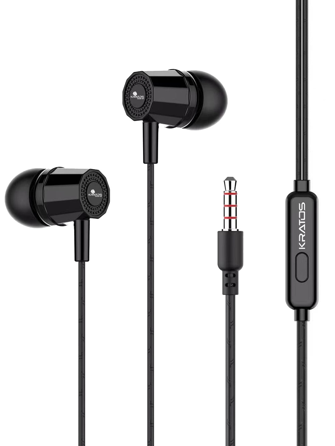 

Kratos Black Solid Wired In Ear Headphones