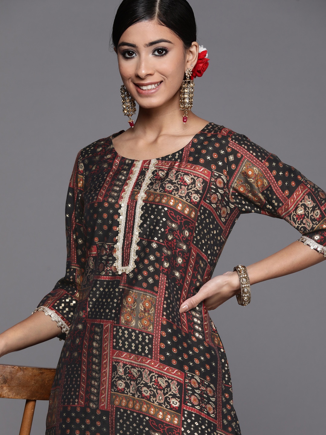 

Libas Women Multicoloured Ethnic Motifs Printed Kurta, Multi