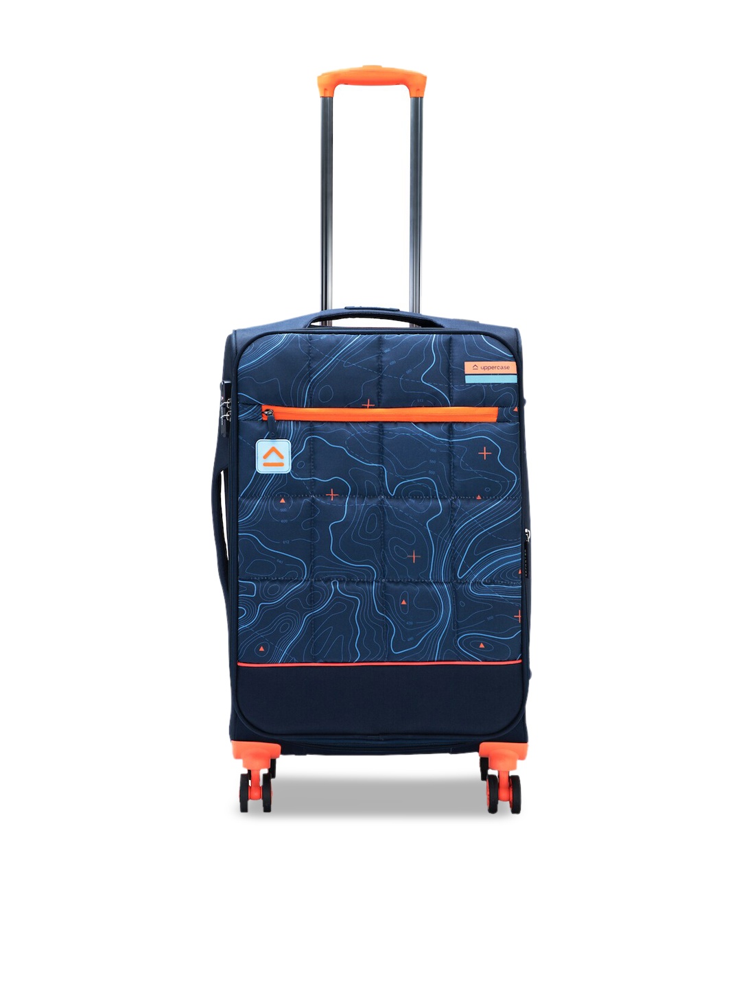 

uppercase Blue & Orange Printed Medium Sustainable Trolley Bag