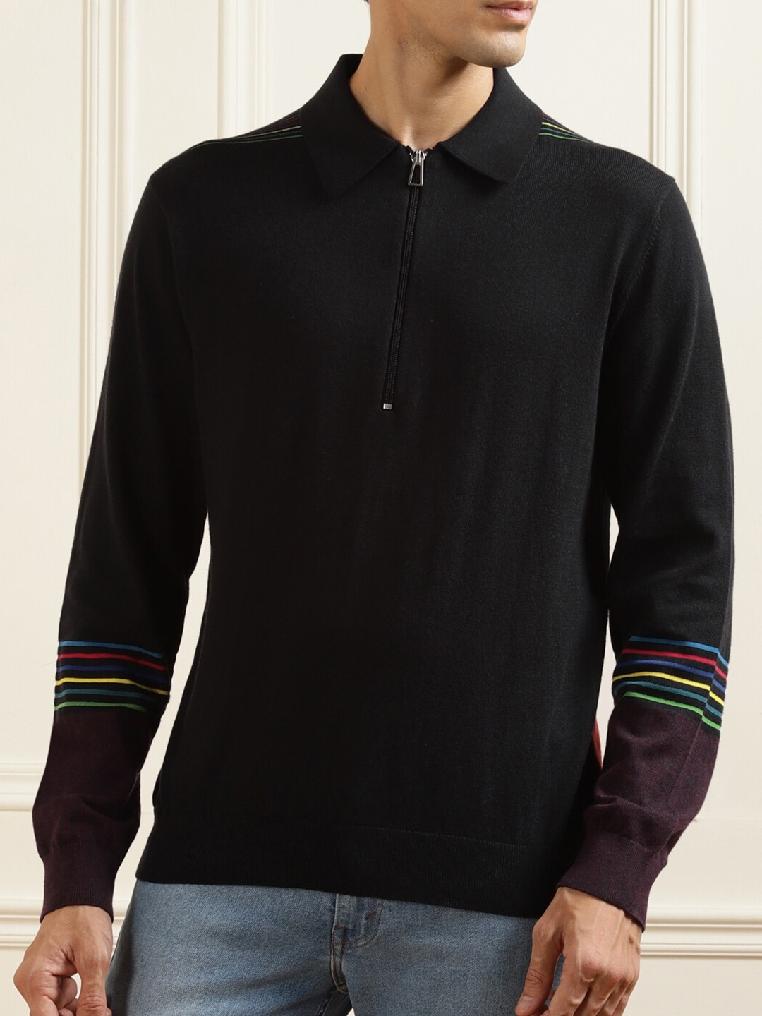 

PS By Paul Smith Men Black Solid Pullover
