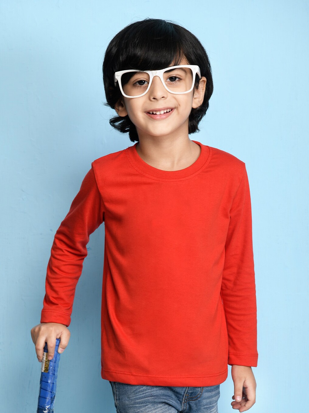 

NUSYL Boys Red & Yellow Pack Of 3 Solid T-shirt