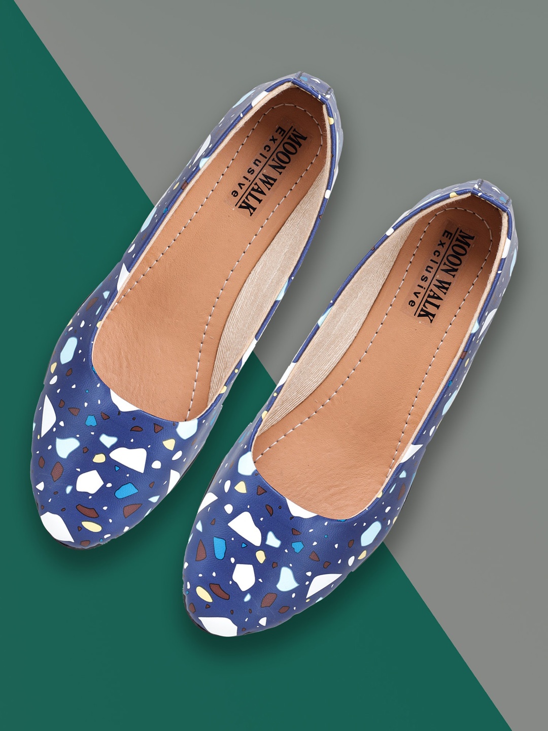 

Moonwalk Women Printed Ballerinas Flats, Blue