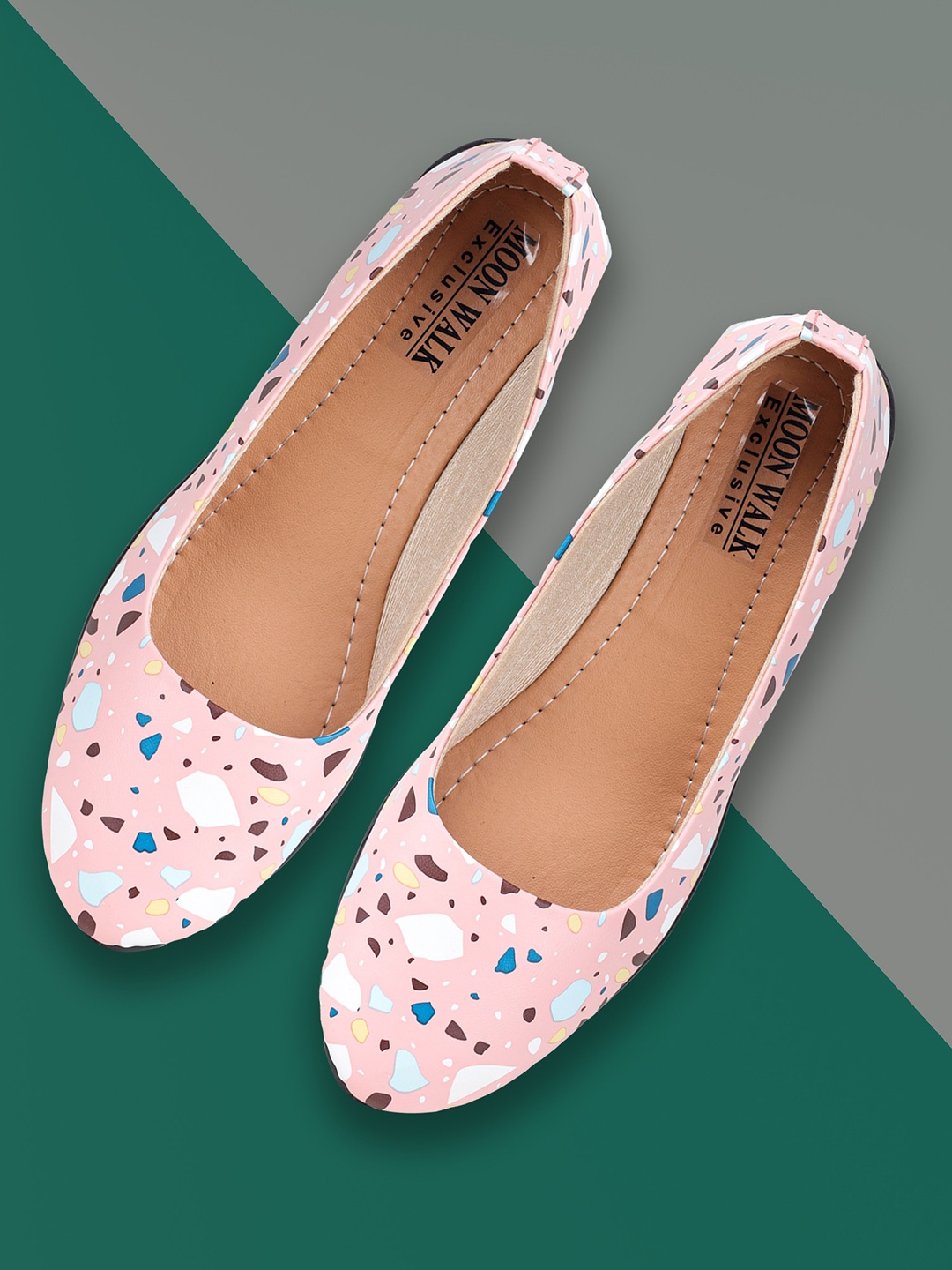 

Moonwalk Women Printed Ballerinas Flats, Pink