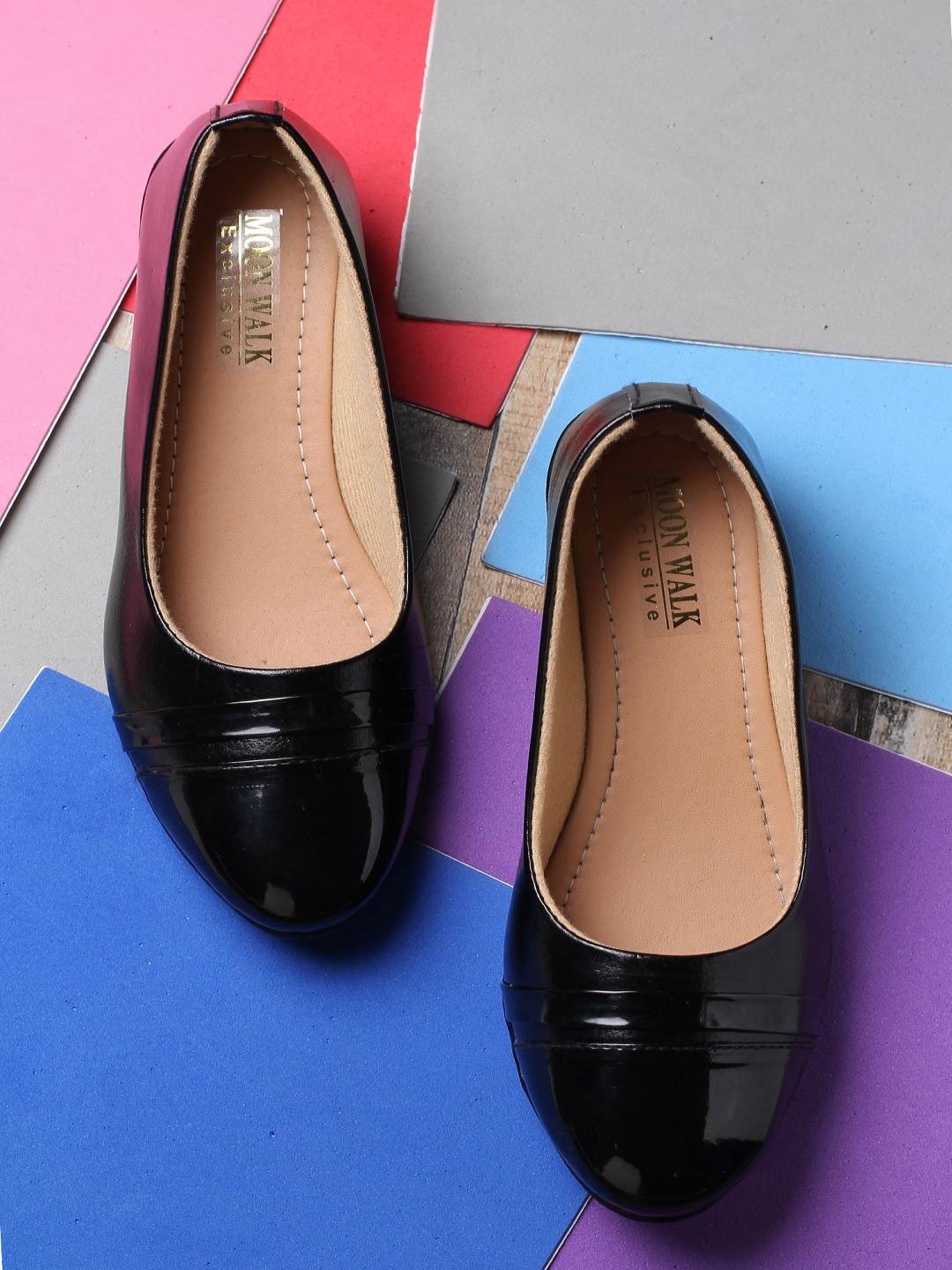 

Moonwalk Women Black Ballerinas Flats