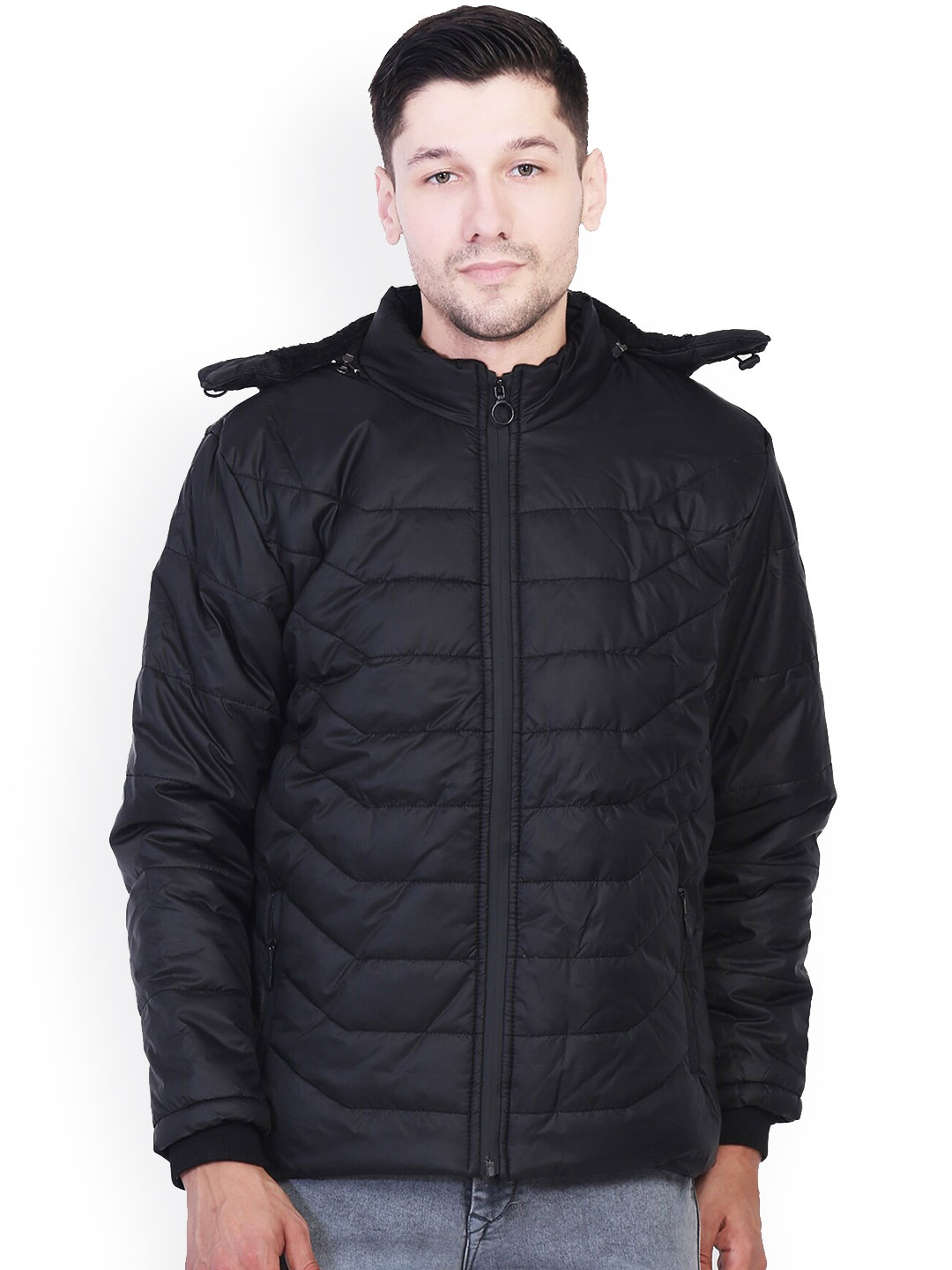 AD & AV Men Black Water Resistant Puffer Jacket