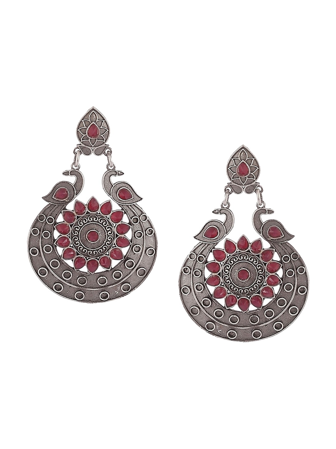 

Biba Gunmetal-Toned Crescent Shaped Drop Earrings, Metallic