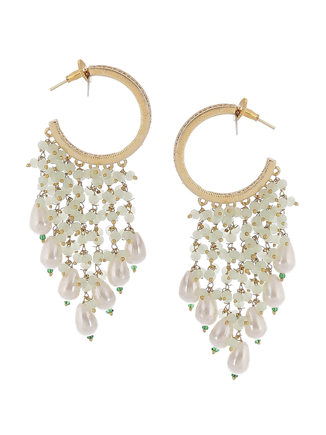 

Biba Women Green Half Hoop Earrings
