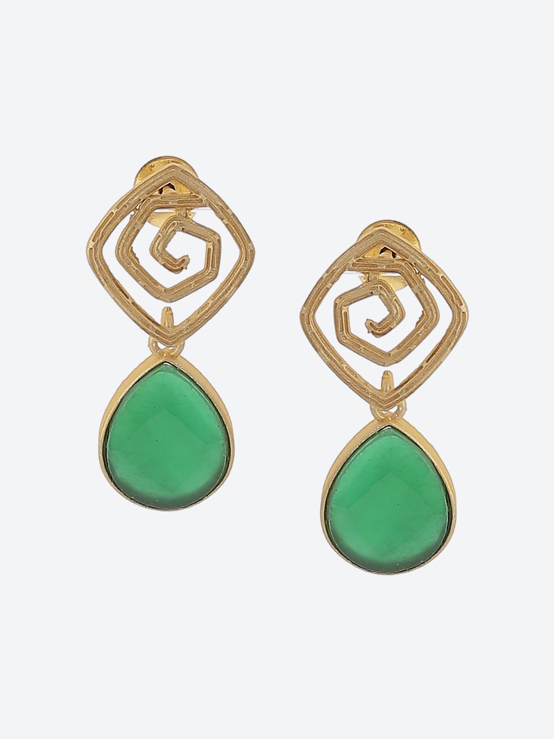 

Biba Women Contemporary Drop Earrings, Green