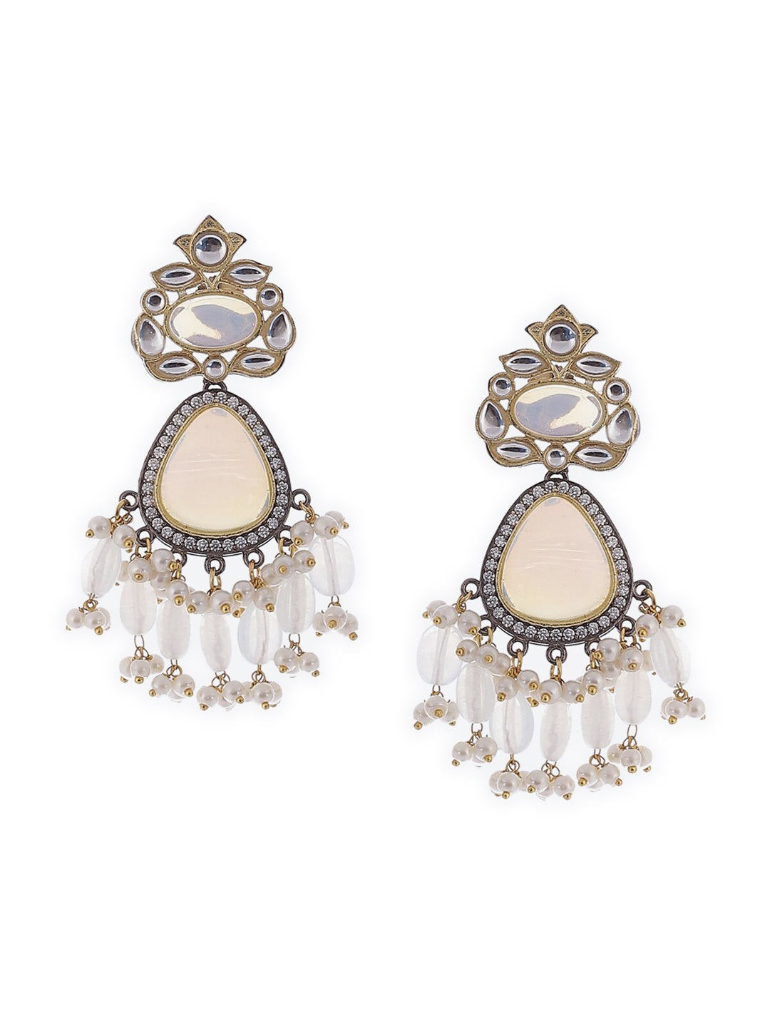 

Biba Women Contemporary Drop Earrings, White
