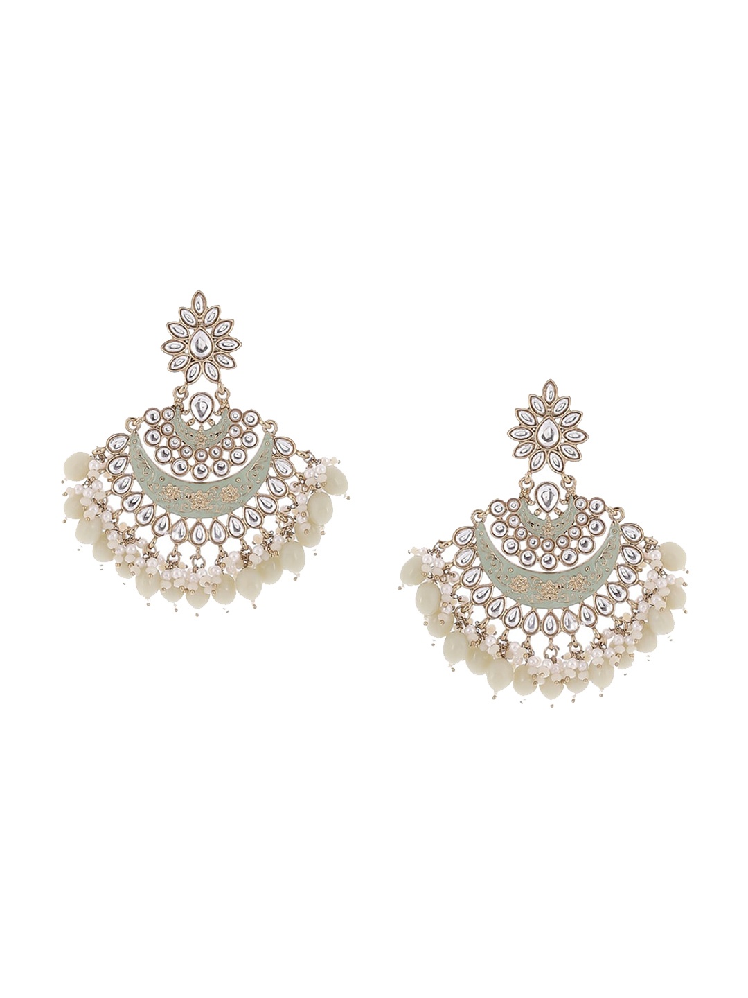 

Biba Grey Contemporary Chandbalis Earrings