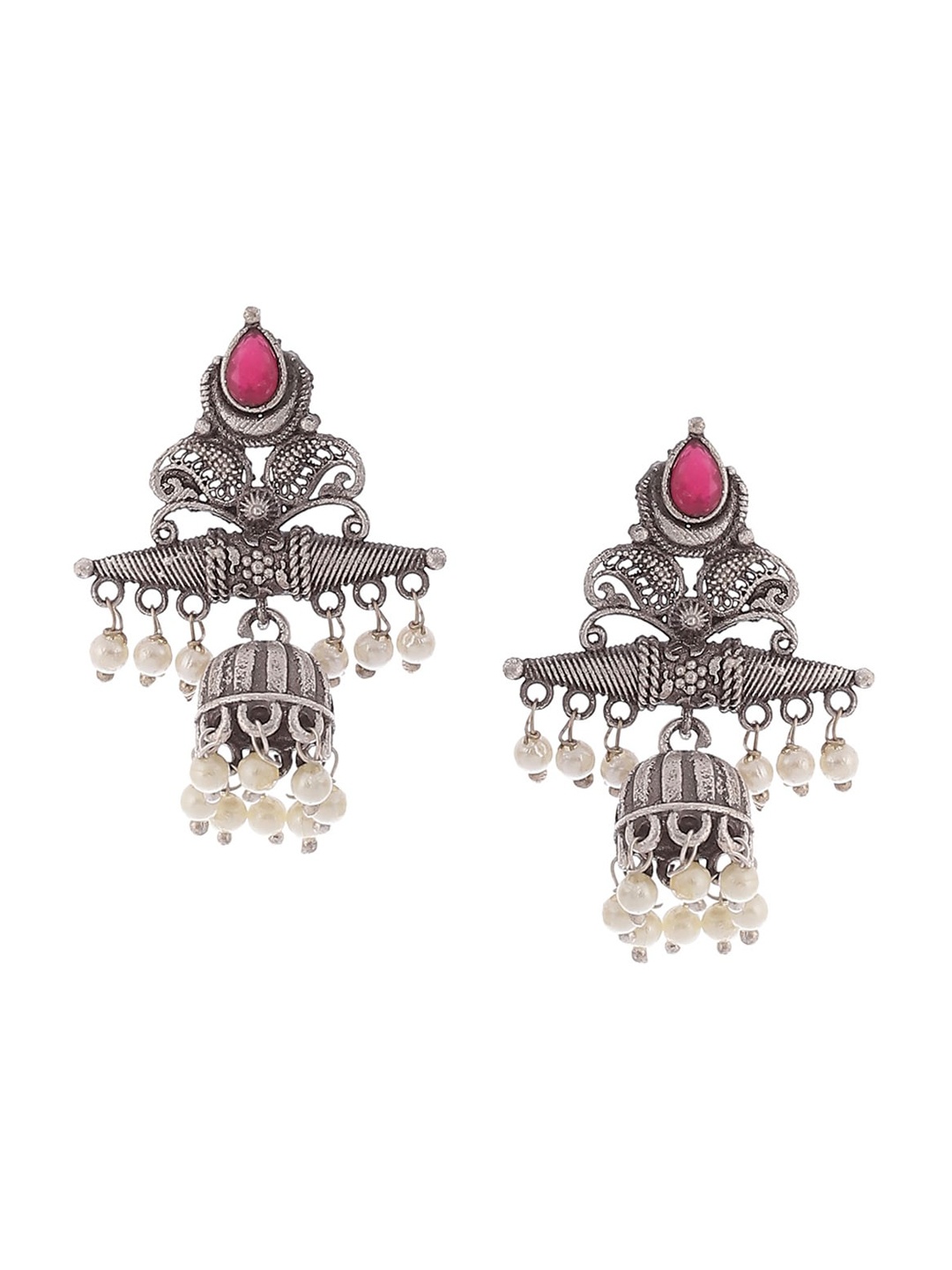 

Biba Women Contemporary Jhumkas Earrings, Metallic