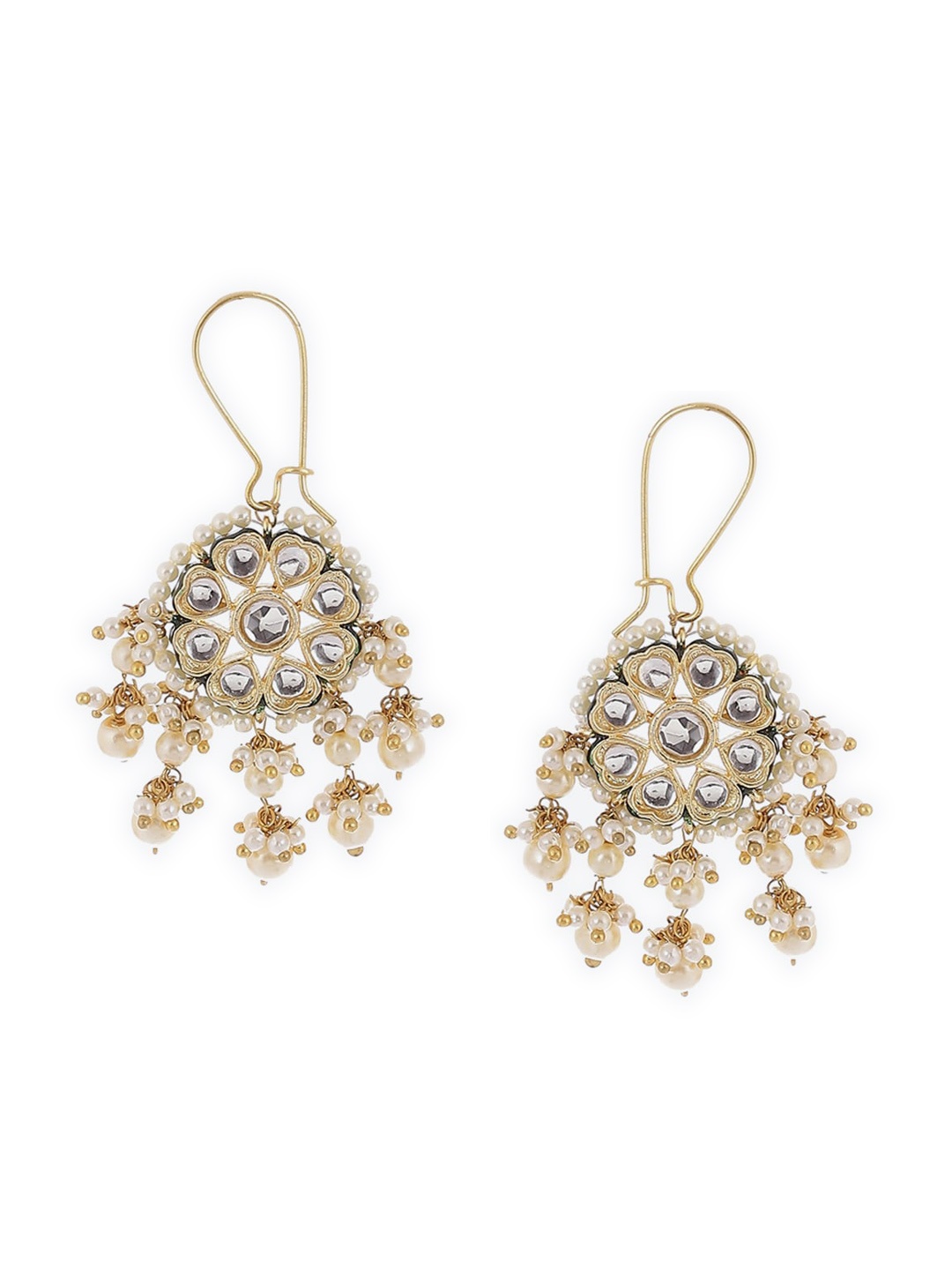 

Biba Women Contemporary Jhumkas Earrings, Off white