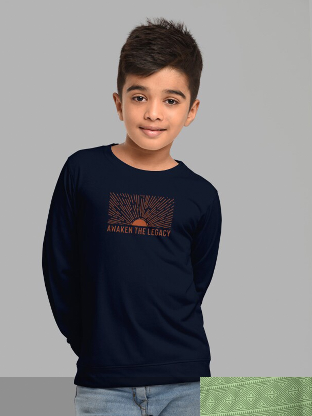 

HELLCAT Boys Navy Blue & Green Pack Of 2 Printed T-shirt