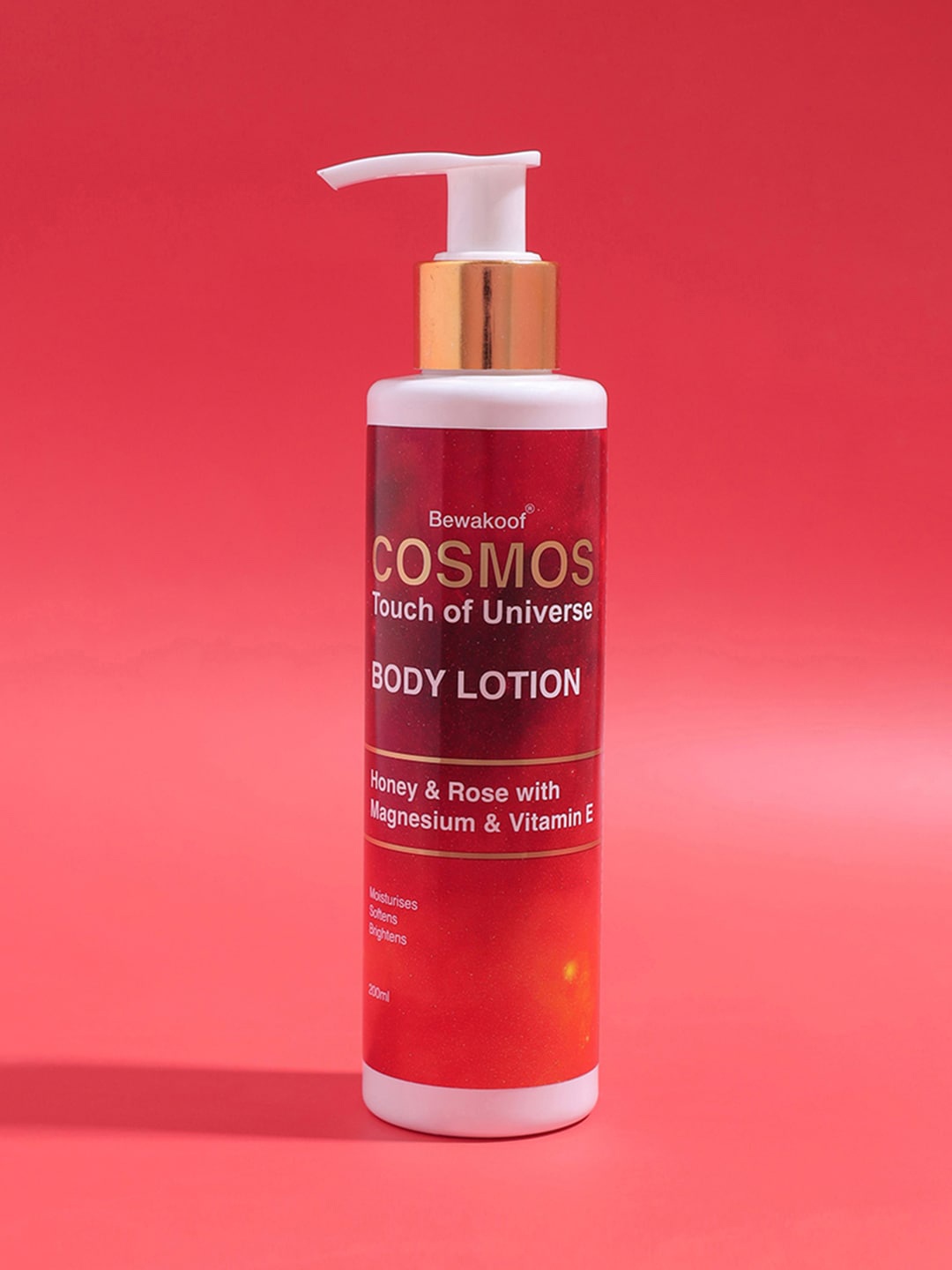 

COSMOS BY BEWAKOOF Honey & Rose Body Lotion with Magnesium & Vitamin E - 200ml, Red
