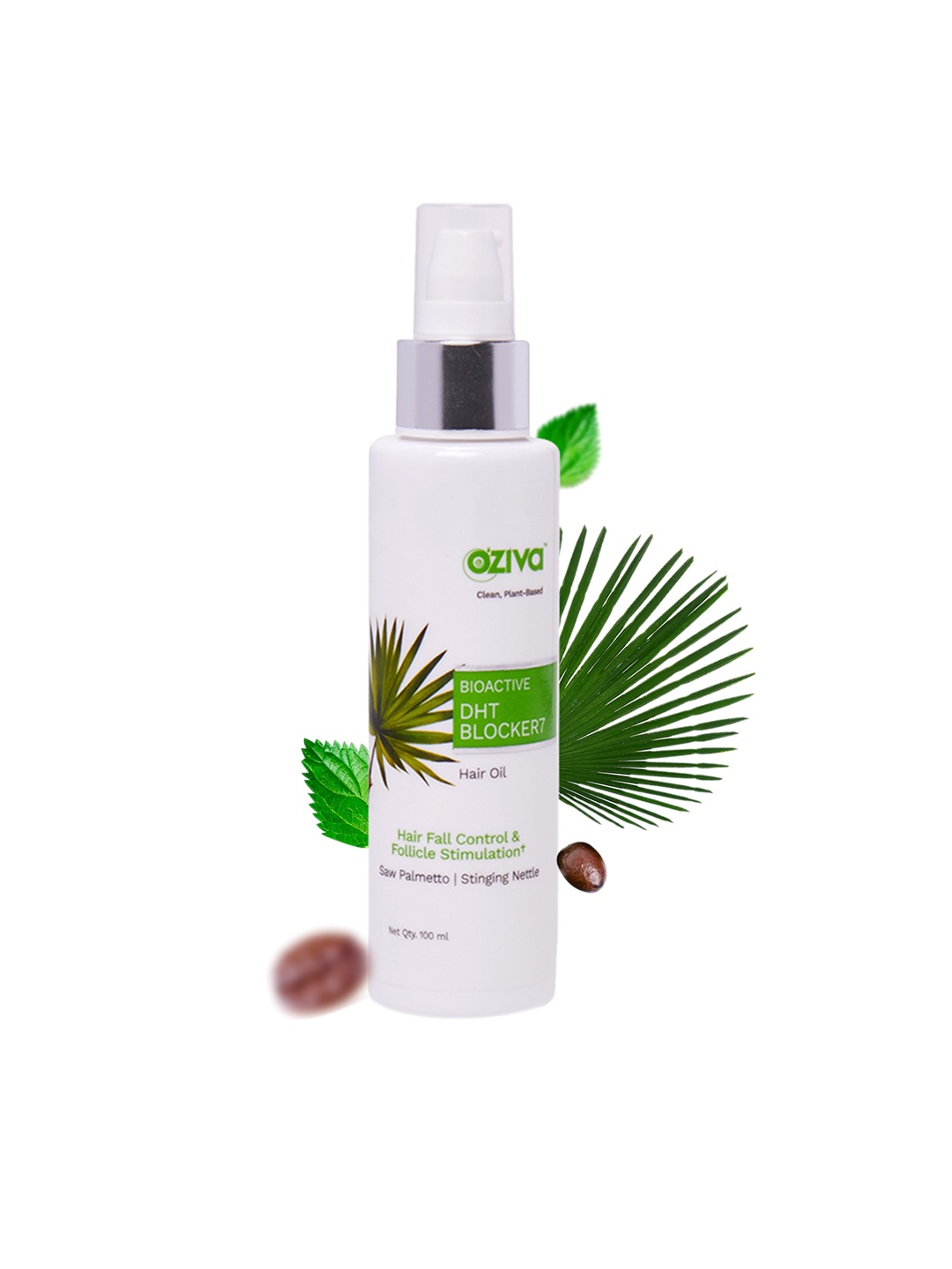 

OZiva Unisex Bioactive DHT Blocker7 Hairfall Control & Follicle Stimulation Hair Oil 100ml, Green