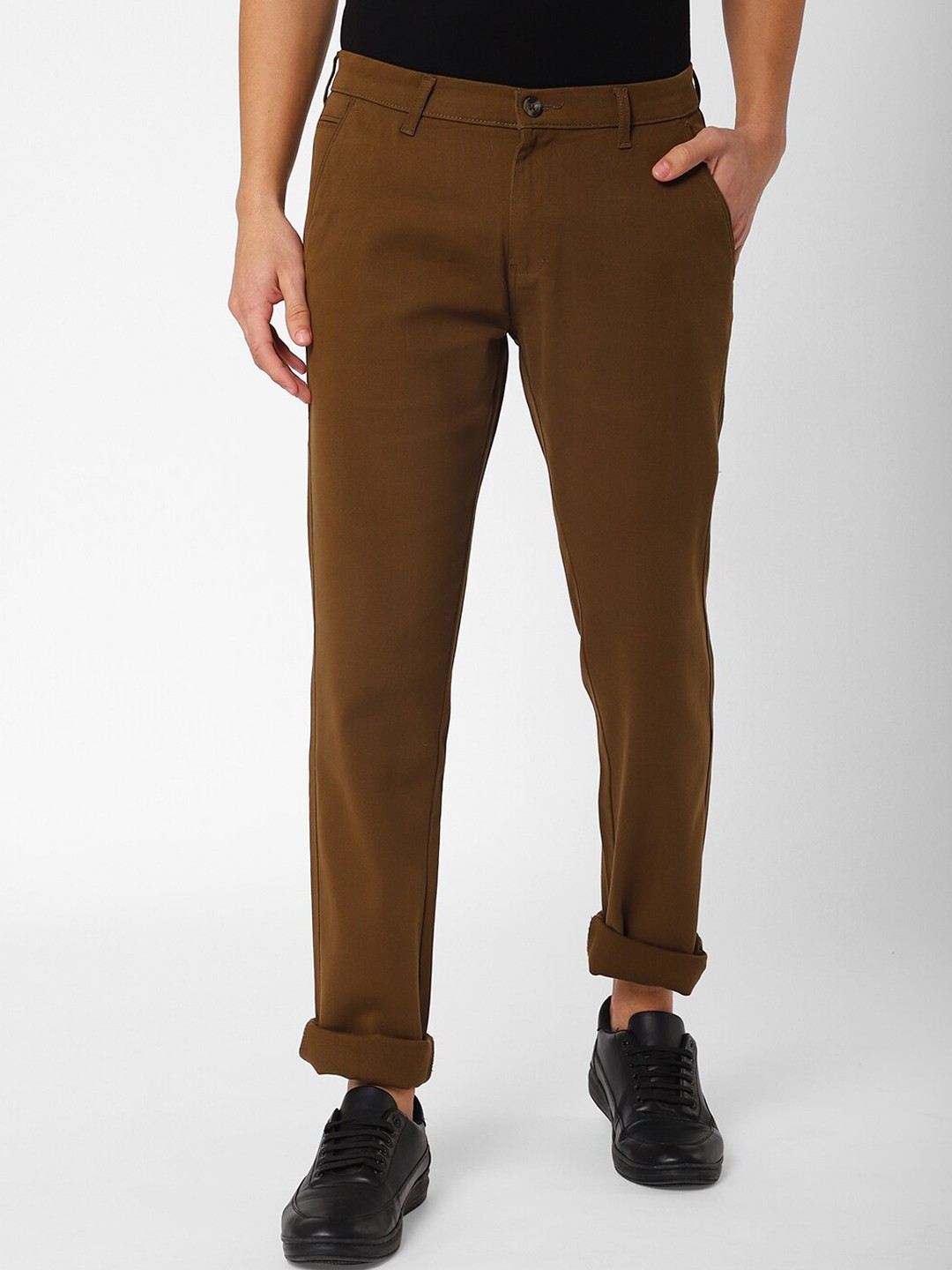 

R&B Men Brown Slim Fit Chinos Trouser