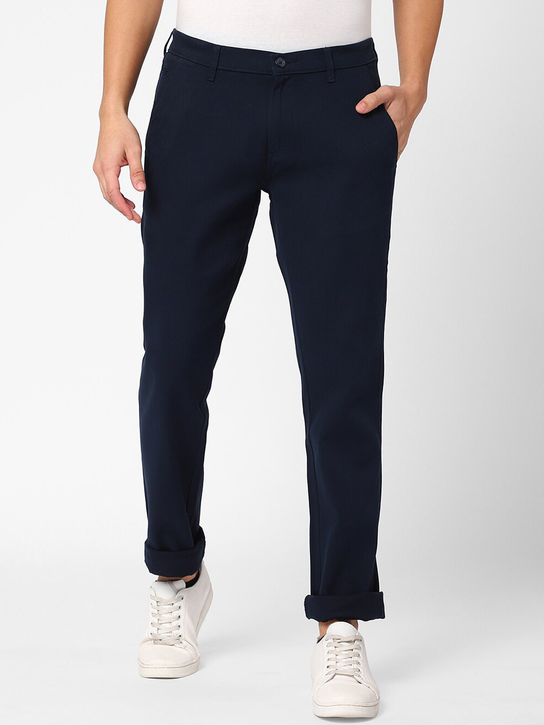 

R&B Men Blue Slim Fit Chinos Trouser