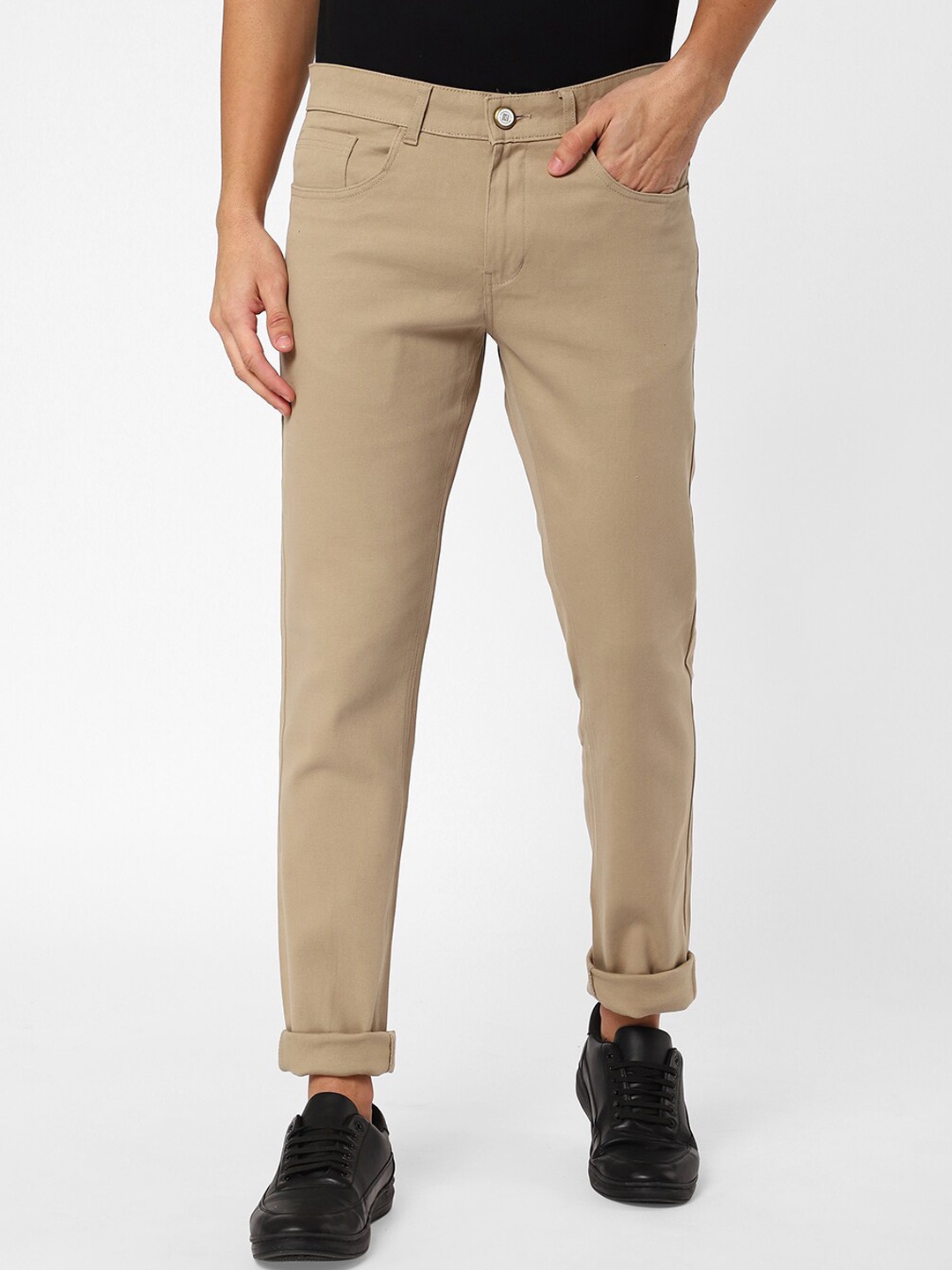 

R&B Men Khaki Skinny Fit Trouser