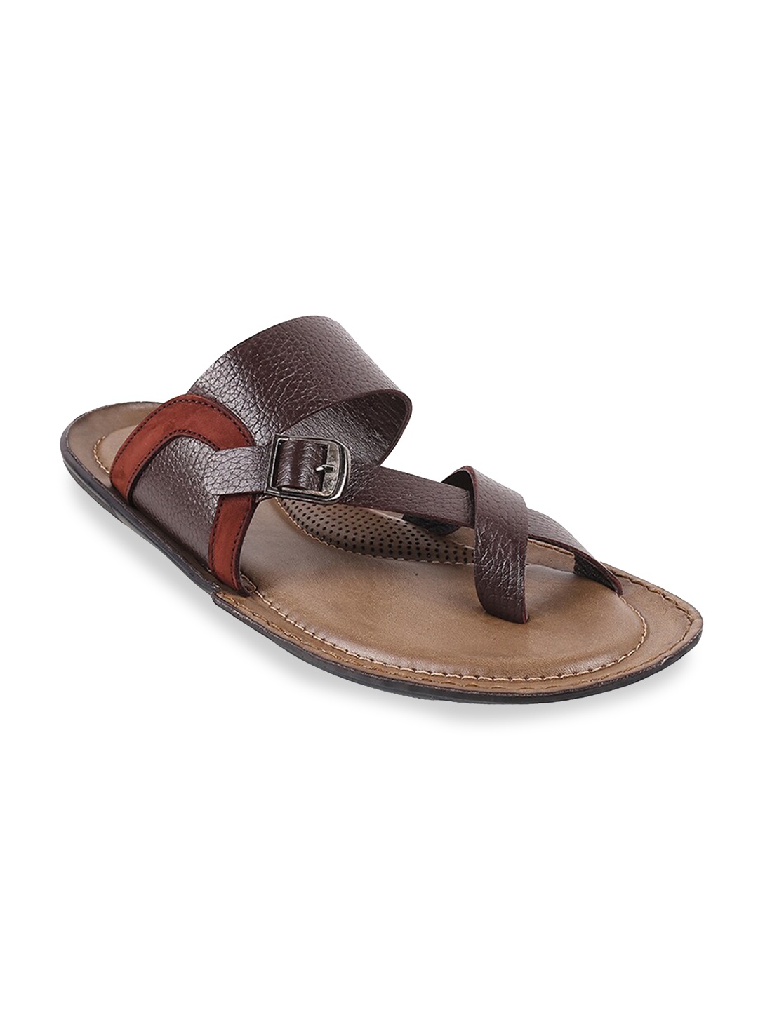 

Mochi Men Brown Leather Comfort Sandals