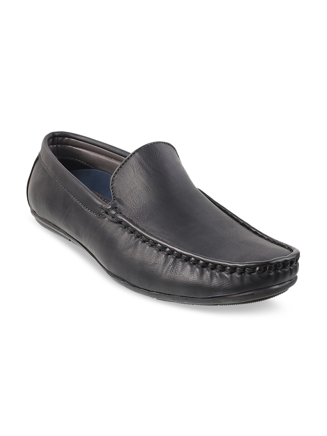 

WALKWAY by Metro Men Textured Synthetic Slip-On Loafers, Blue
