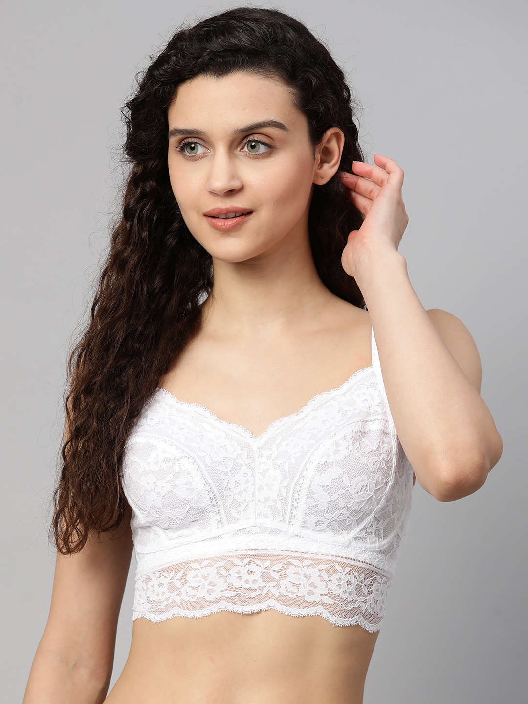 

Marks & Spencer White Floral Lace Non-wired Non Padded Bralette
