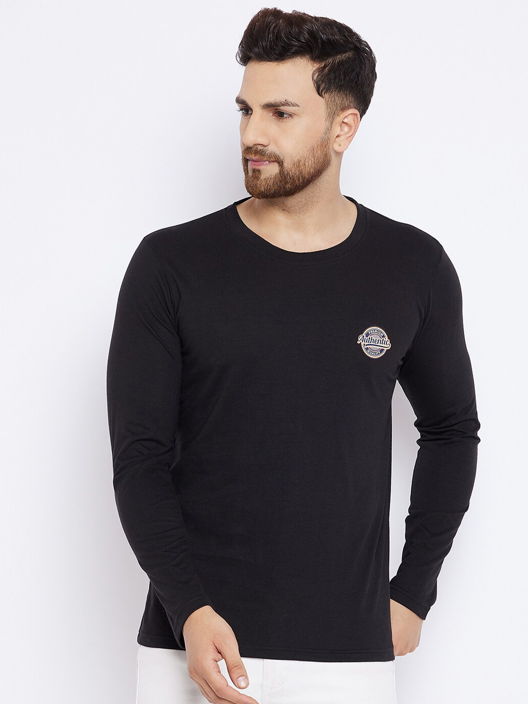 

THE MILLION CLUB Men Black Typography Printed T-shirt