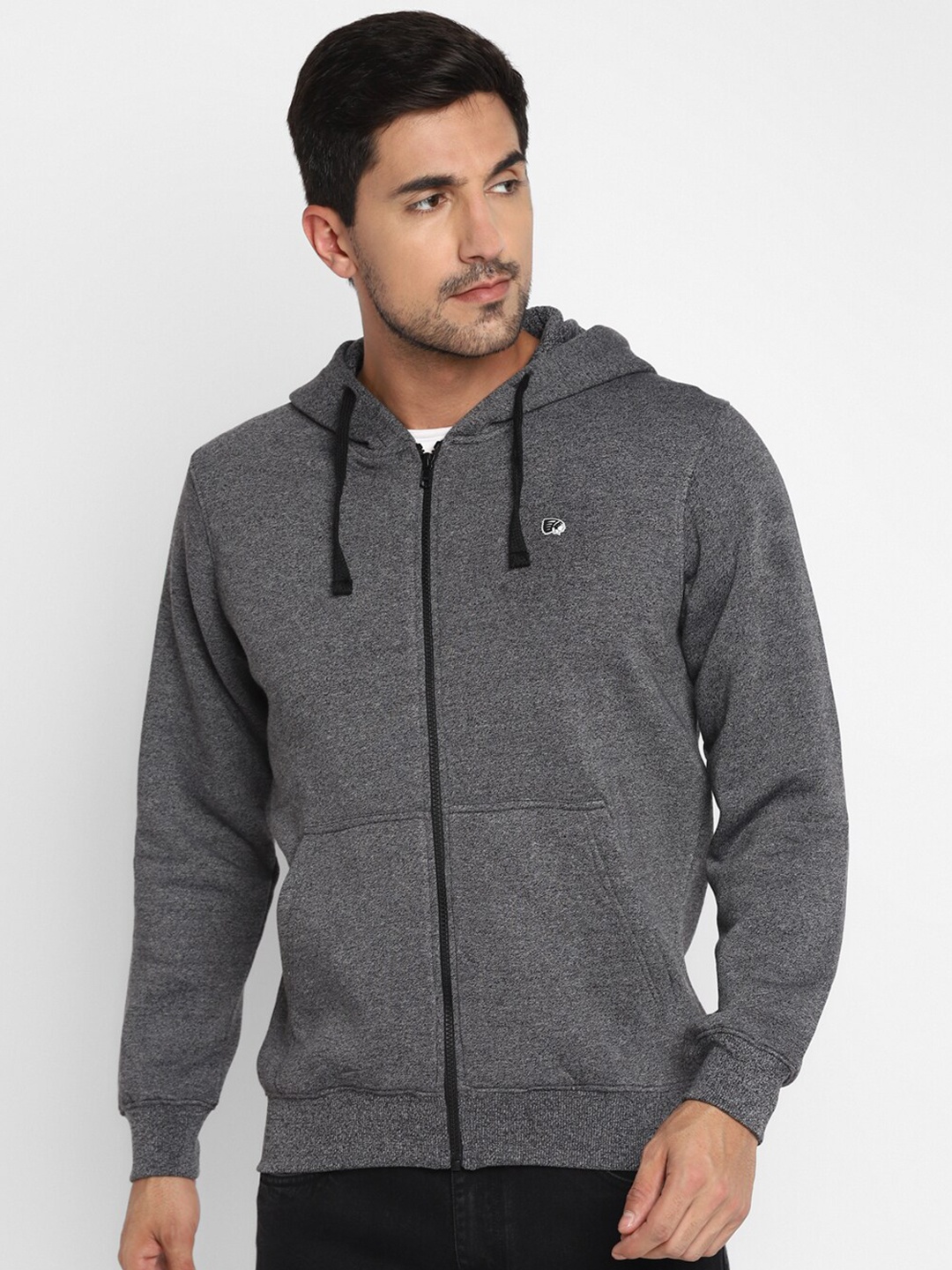 

Red Chief Men Grey Hooded Sweatshirt