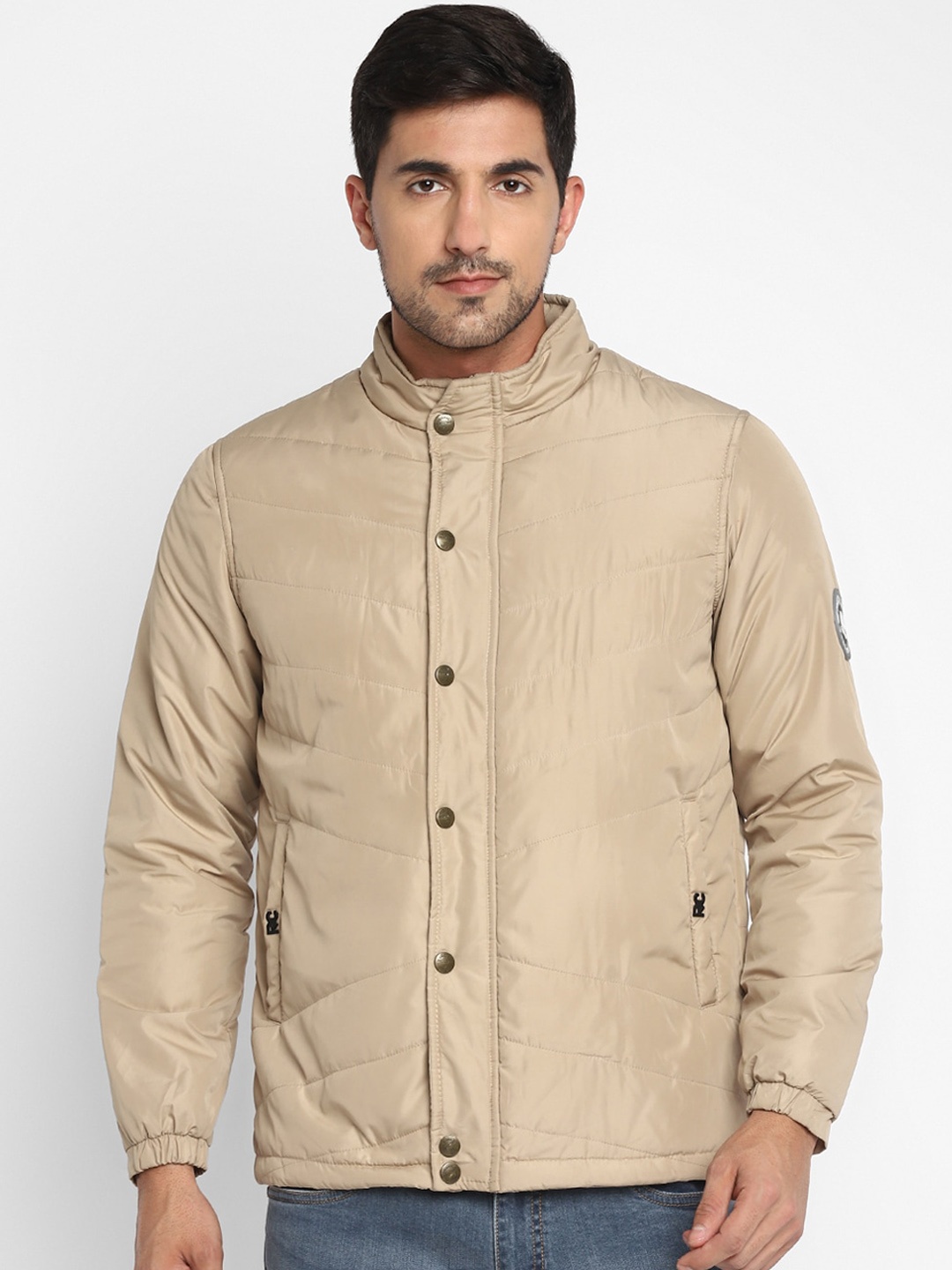 

Red Chief Men Beige Solid Lightweight Puffer Jacket