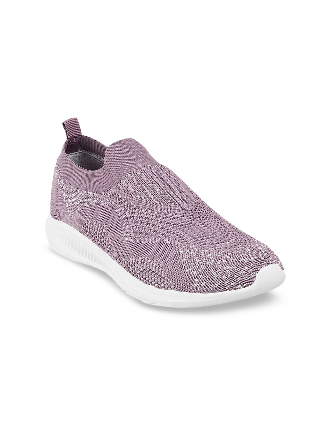 

Metro Women Purple Woven Design Slip-On Sneakers