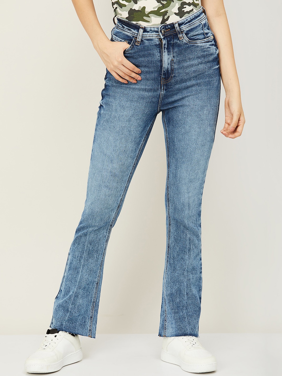 

Fame Forever by Lifestyle Women Blue Wide Leg High-Rise Light Fade Jeans