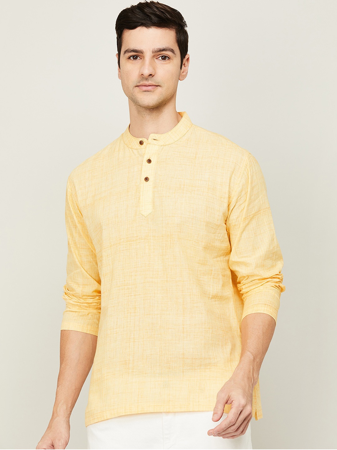 

Melange by Lifestyle Men Yellow Kurta