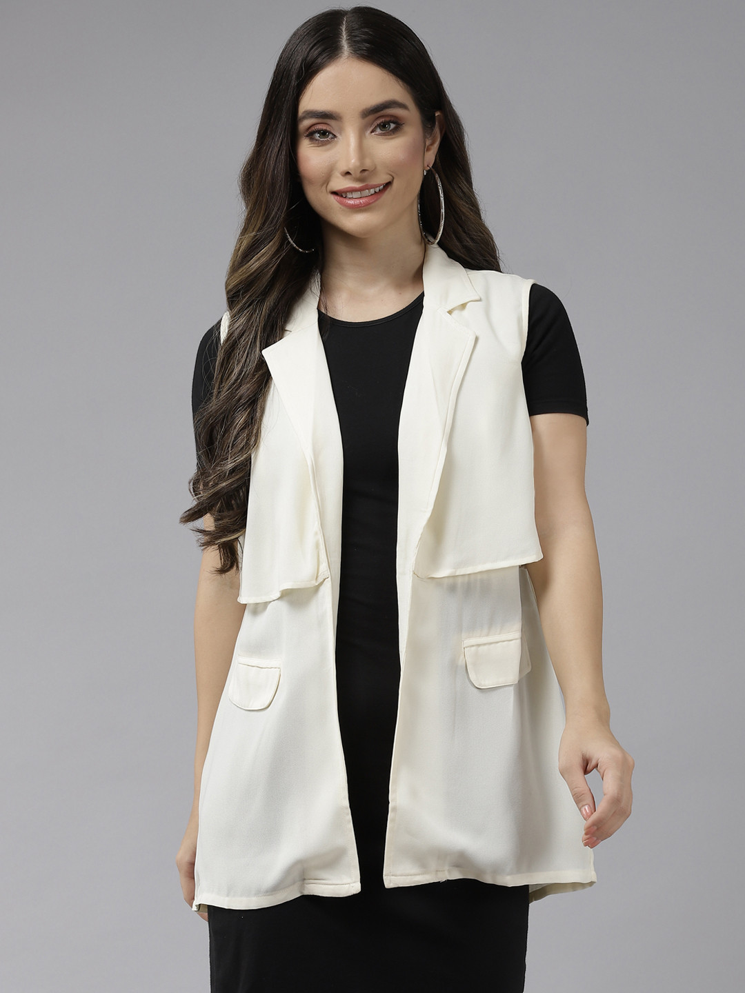 

Aarika Women Cream-Coloured Shrug