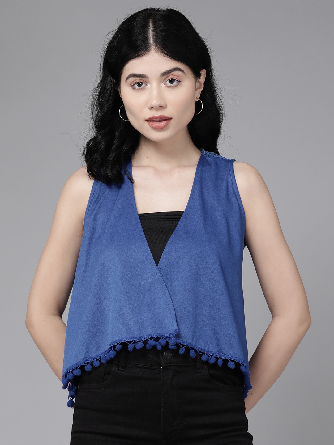 

Aarika Women Blue Solid Shrug