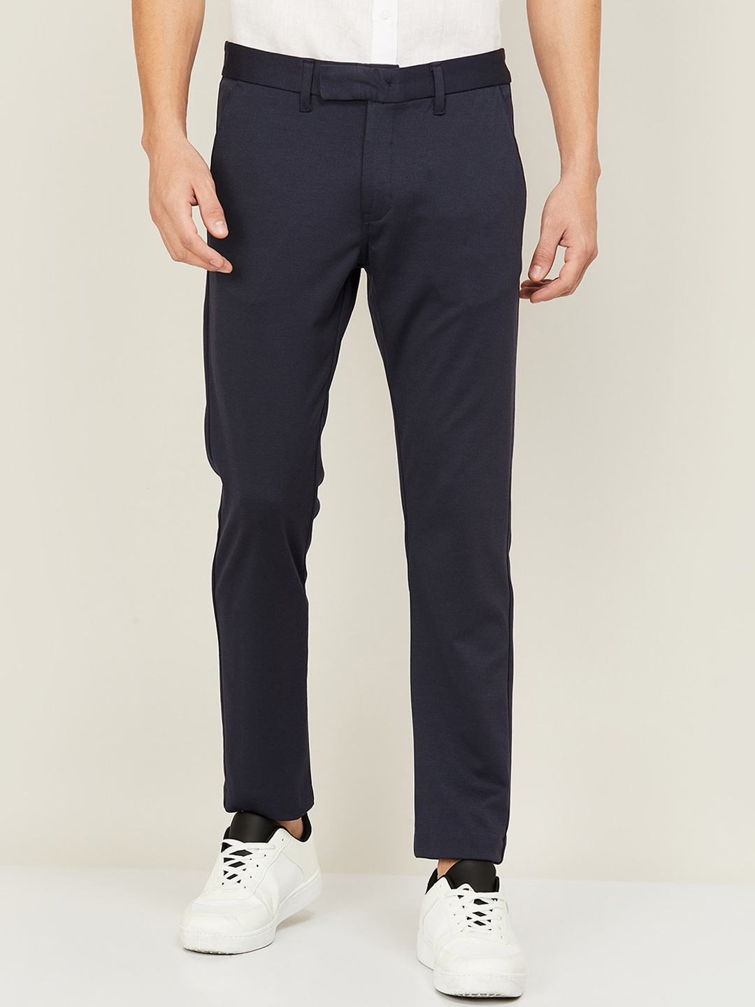 

Bossini Men Navy Blue Slim Fit Trousers