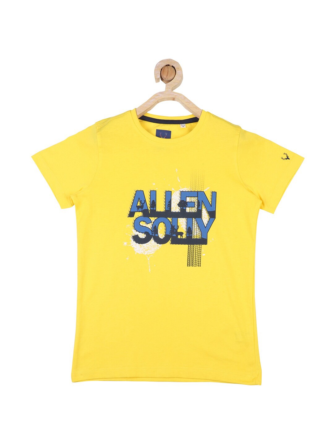 

Allen Solly Junior Boys Yellow Typography Printed T-shirt