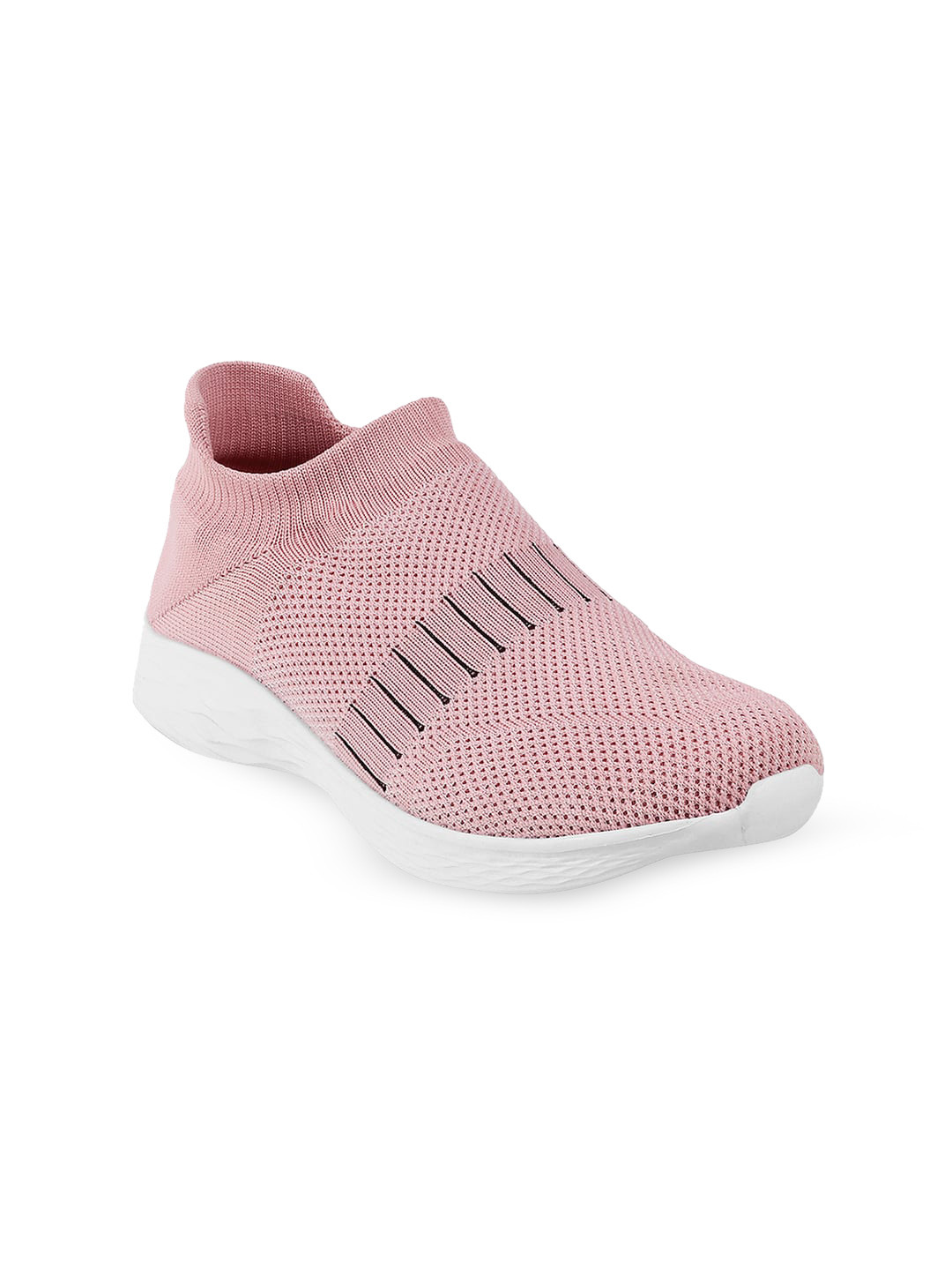 

Mochi Women Woven Design Slip-On Sneakers, Peach