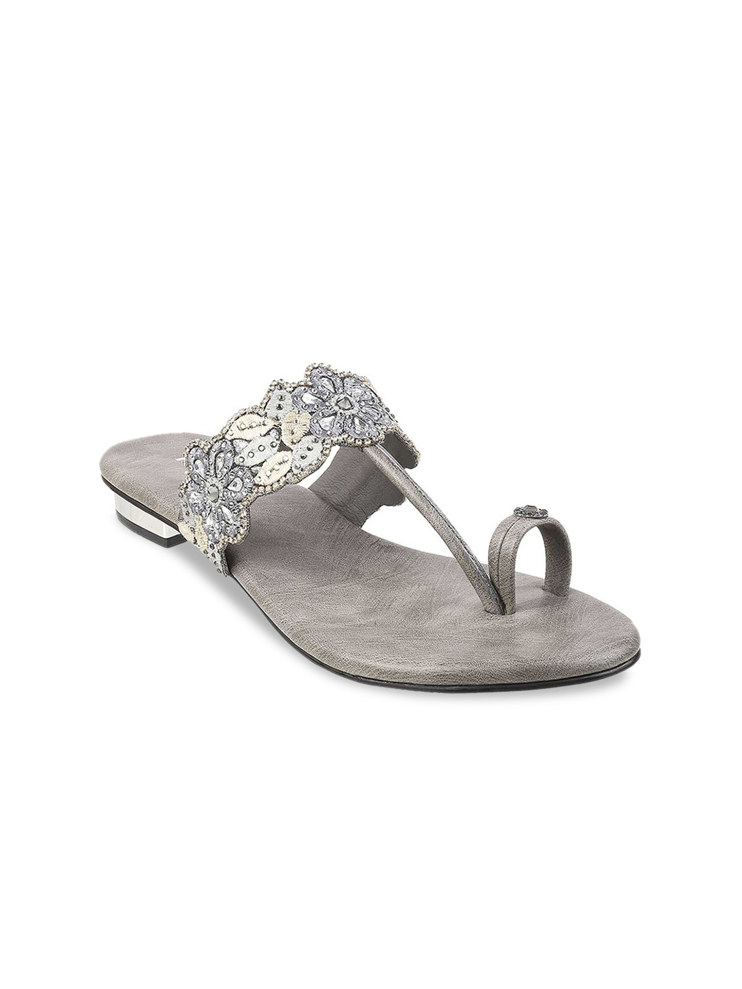 

Mochi Women Embellished One Toe Flats, Grey
