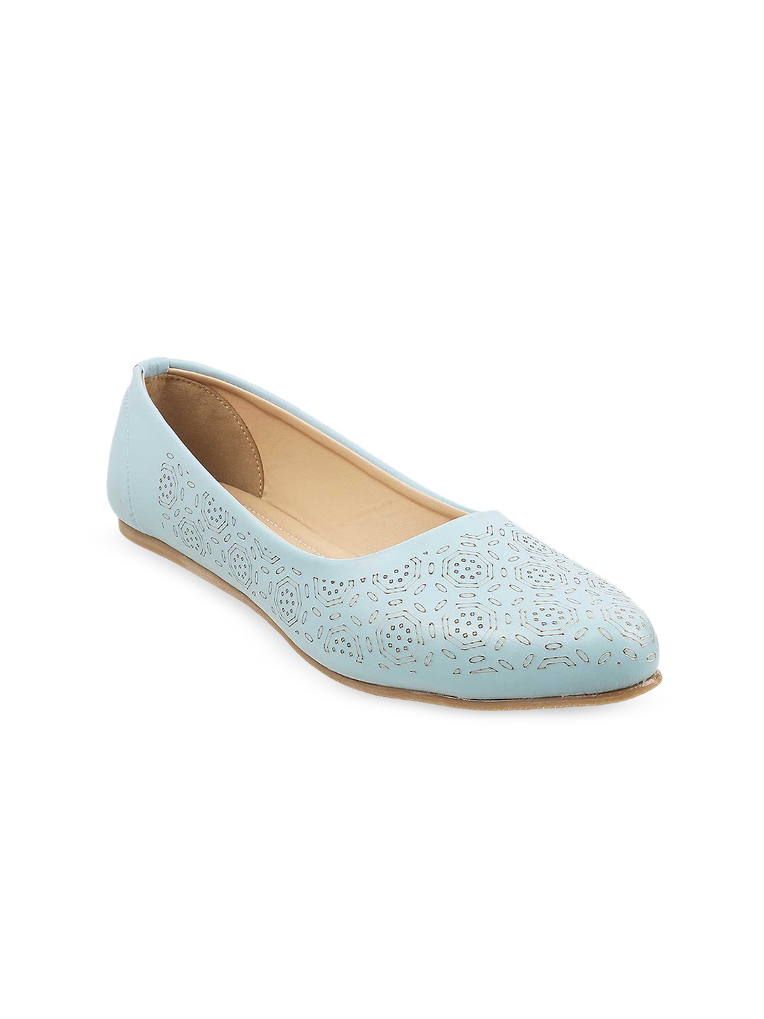 

WALKWAY by Metro Women Ballerinas with Laser Cuts Flats, Blue