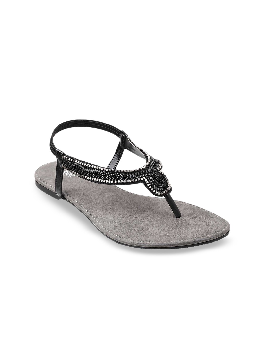 

WALKWAY by Metro Women Embellished Open Toe Flats, Black