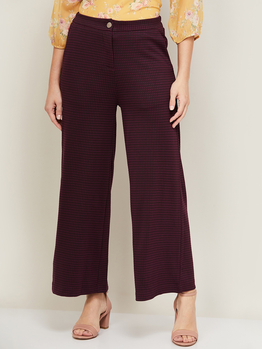 

CODE by Lifestyle Women Purple High-Rise Trousers