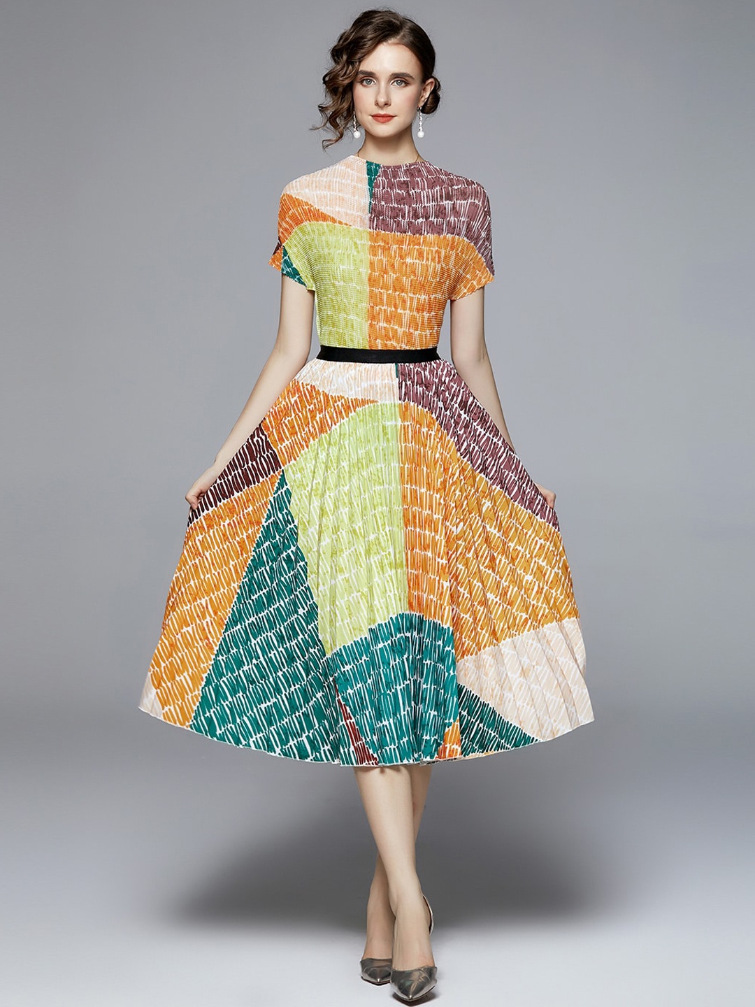 

JC Collection Women Orange & Green Printed Co-Ords