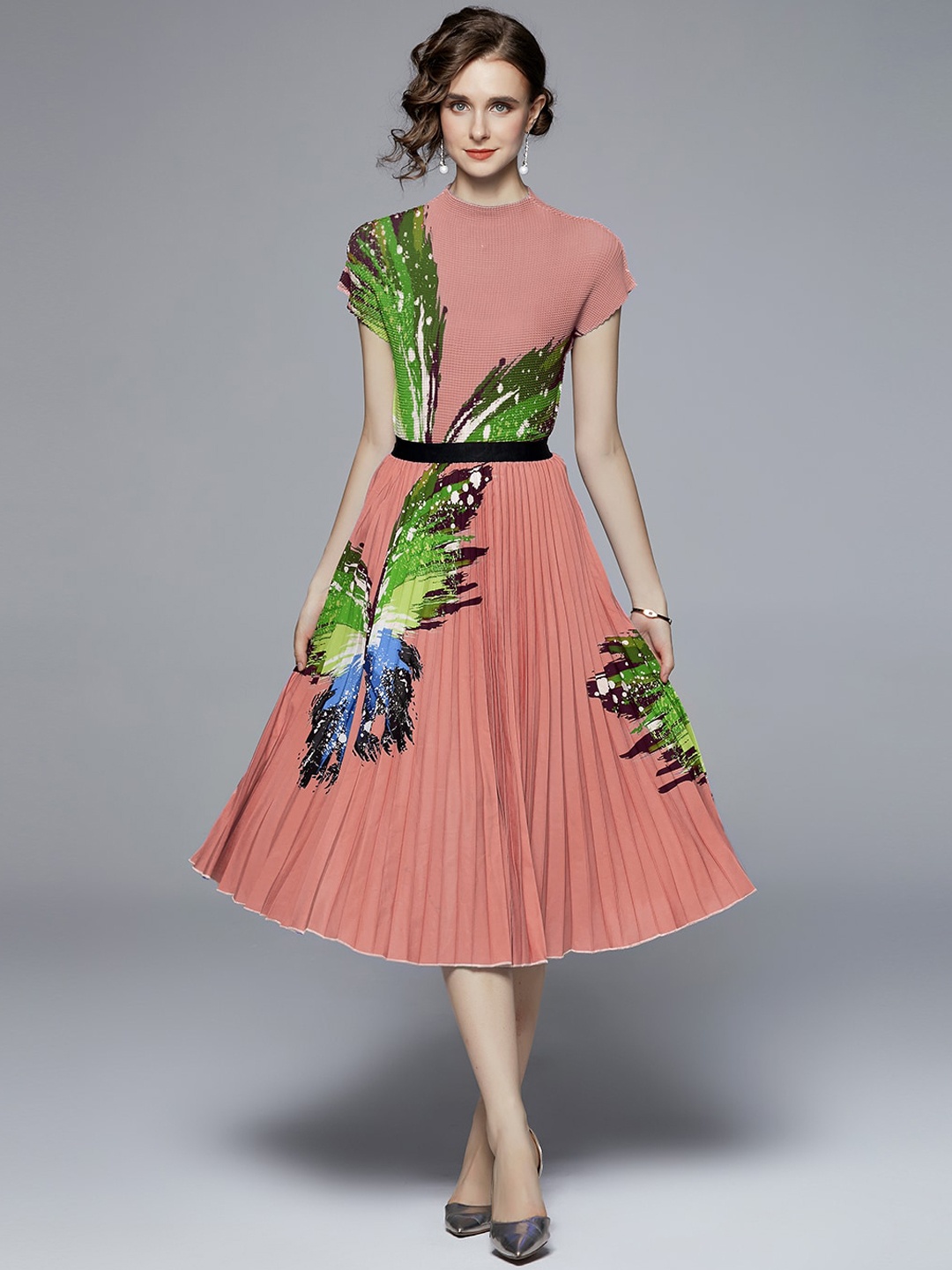 

JC Collection Women Pink & Green Printed Co-Ords