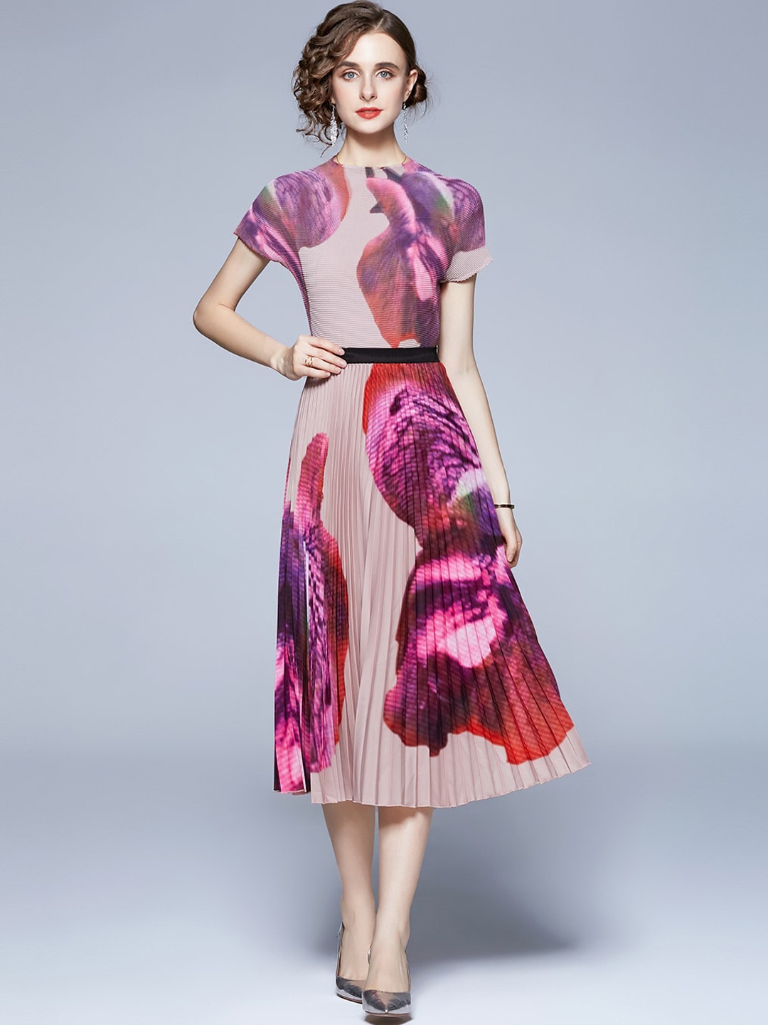 

JC Collection Women Purple & Red Printed Co-ords