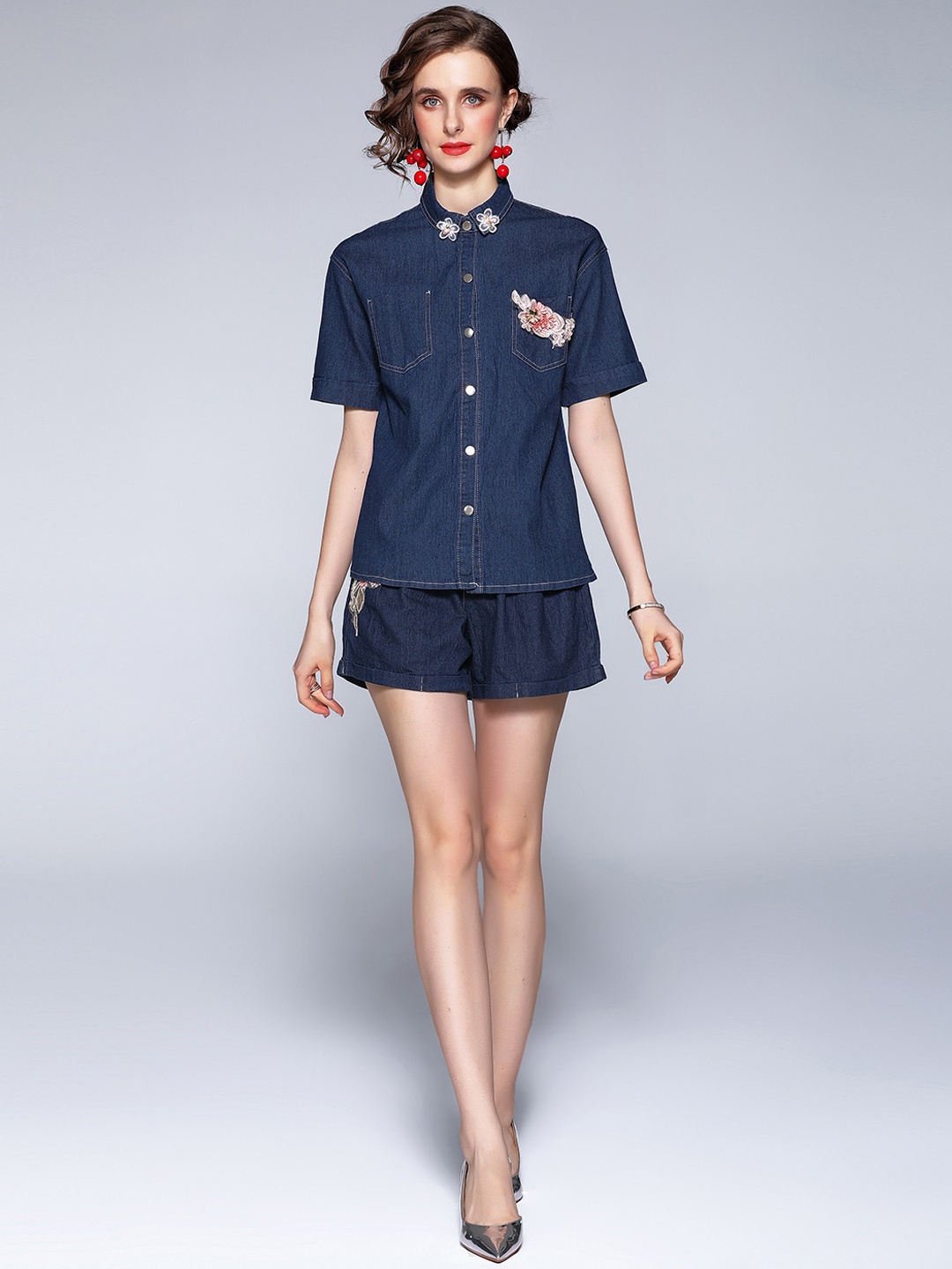 

JC Collection Women Blue Solid Co-ords