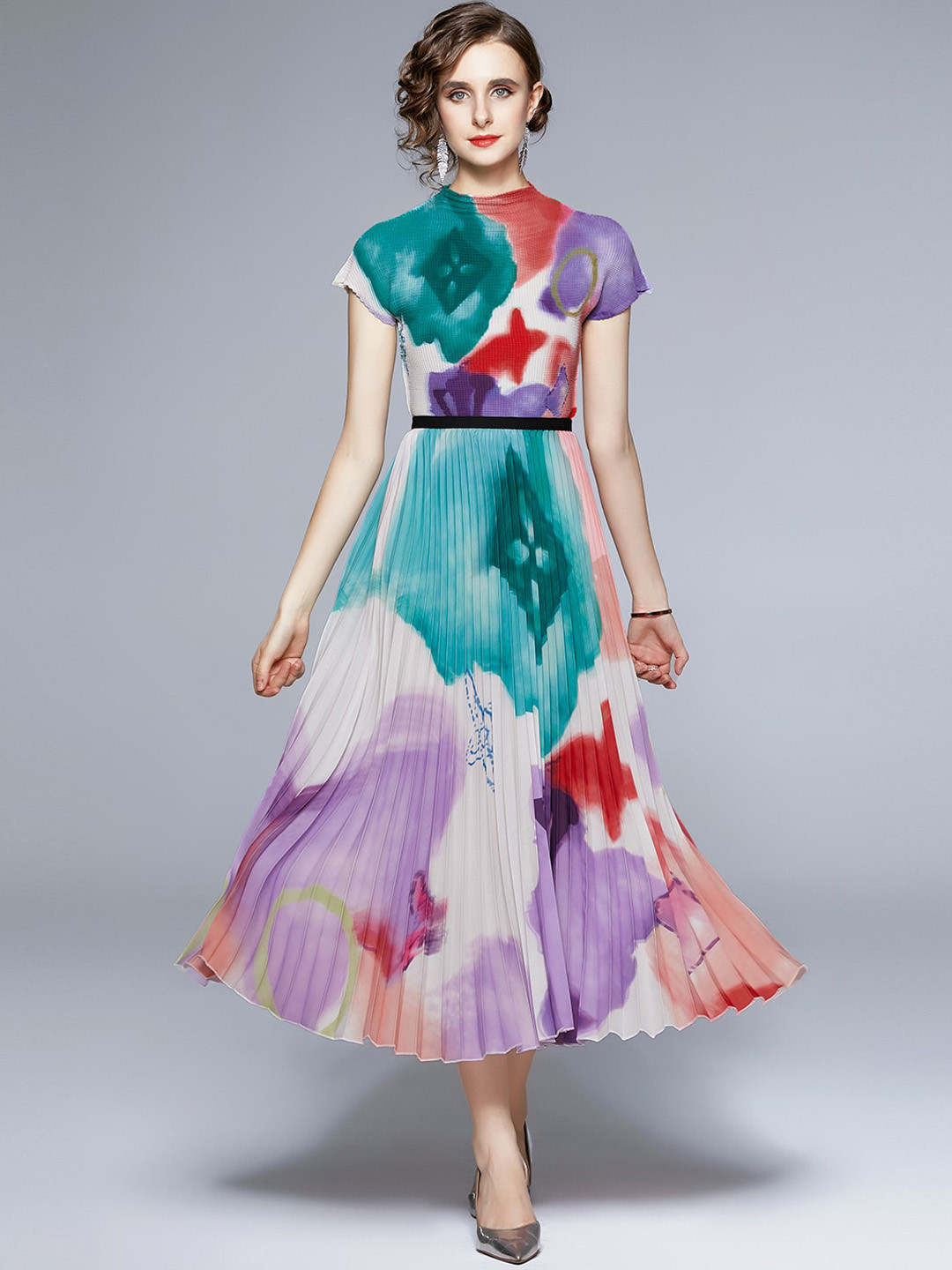 

JC Collection Women Green & Purple Printed Co-Ords