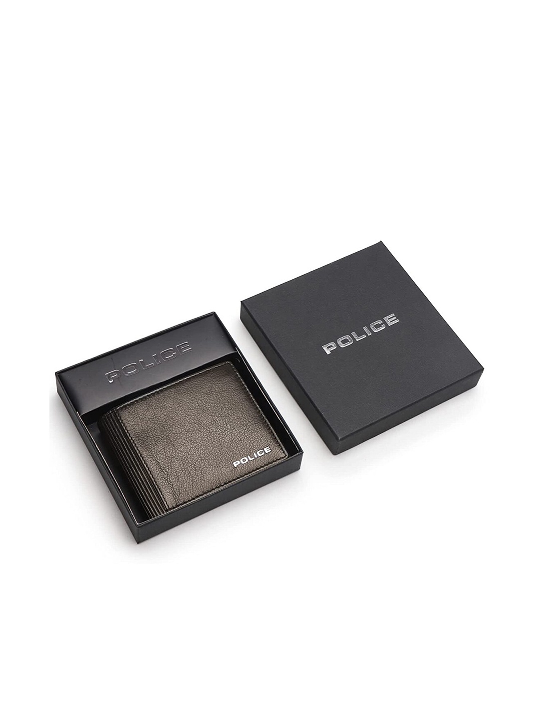 

Police Men Leather Two Fold Wallet, Brown
