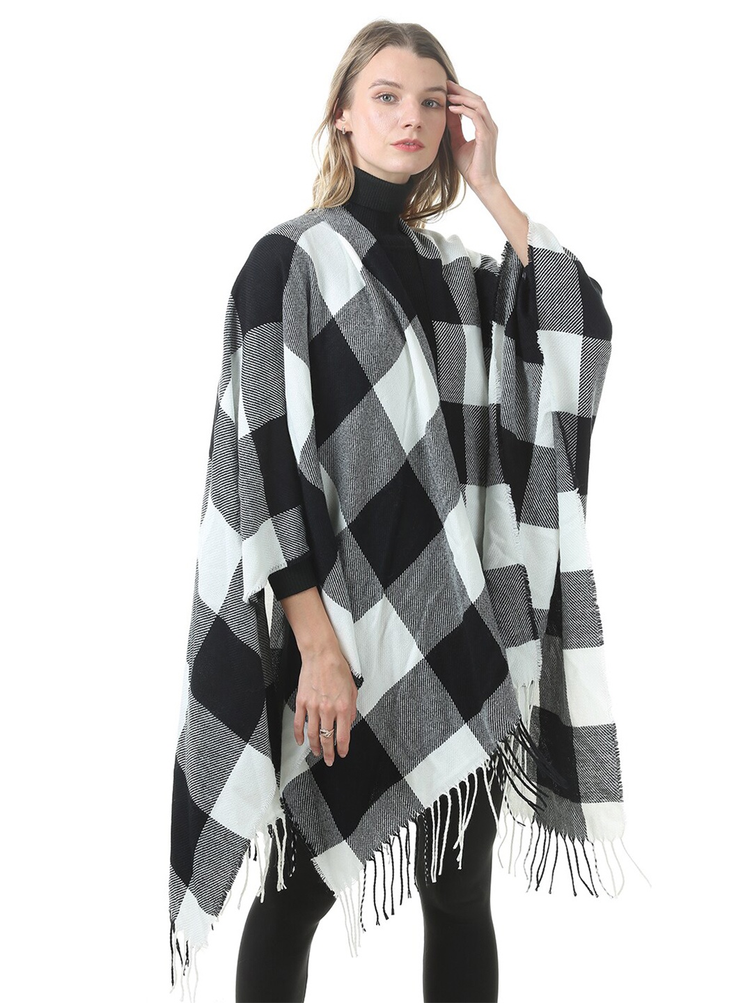 

JC Collection Women Checked Scarf, Black