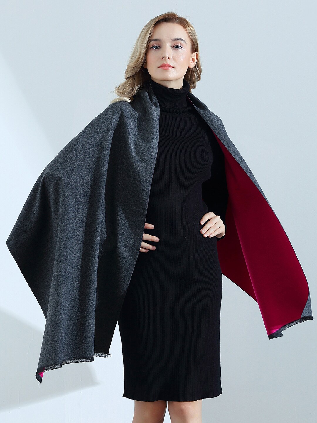 

JC Collection Women Wool Scarf, Red