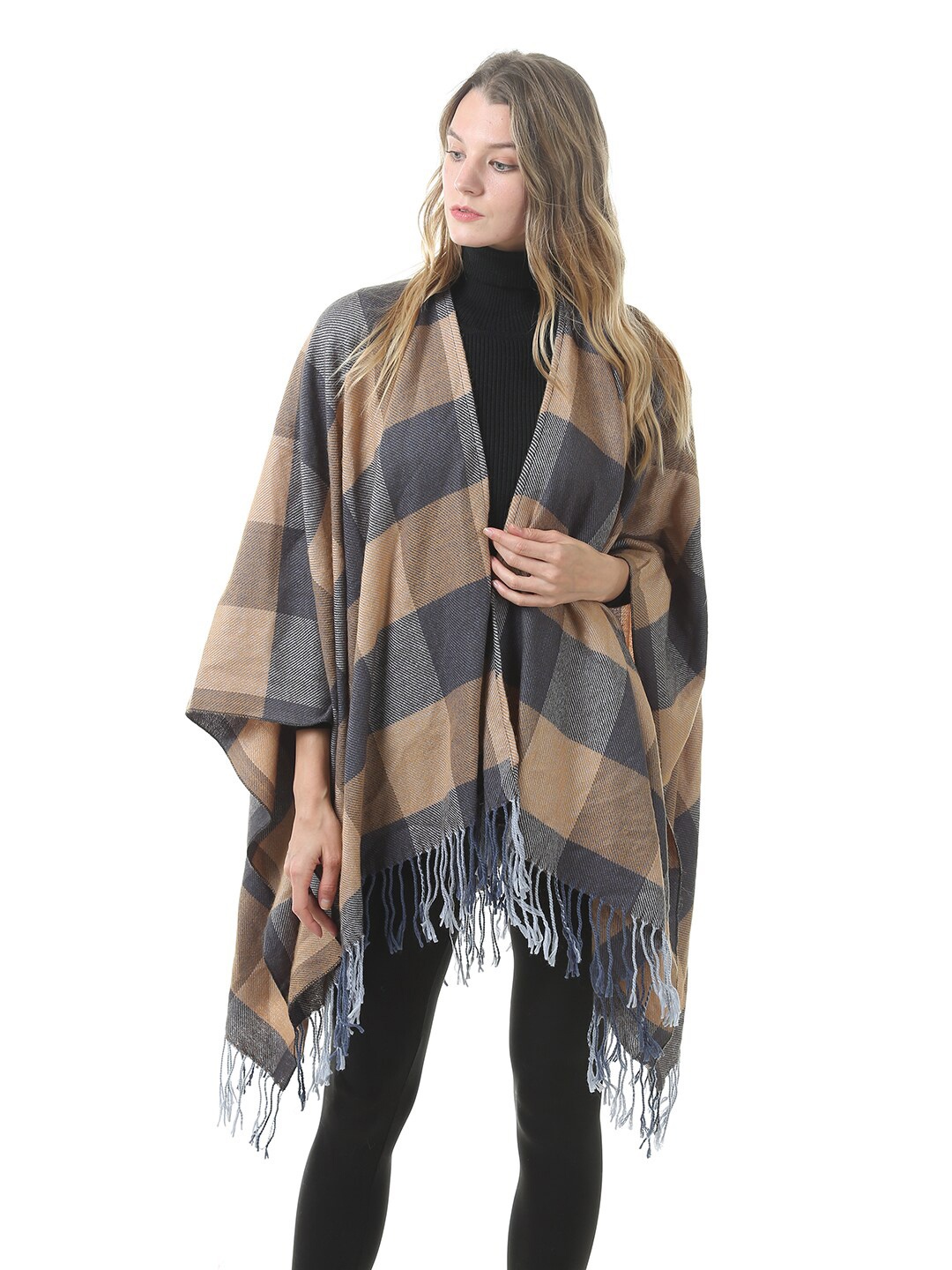 

JC Collection Women Checked Scarf, Beige